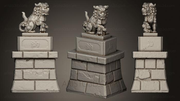 Figurines lions tigers sphinxes (STKL_0262) 3D model for CNC machine
